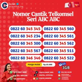 Nomor cantik telkomsel harga mulai/65.000