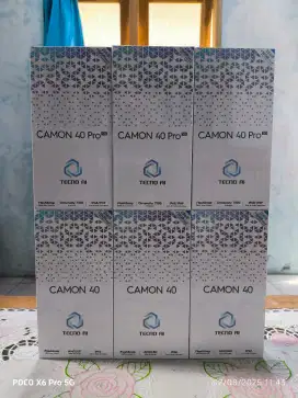 Tecno camon 40 pro 5G 8/256 camon 40 8/256 baru dan segel murah