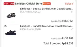 Sendal anak empuk, ringan