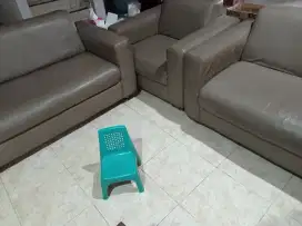 Sofa set kulit 3 in 1