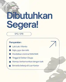 Lowongan Kerja SPG / SPB Area Cikupa dan Sekitarnya