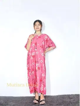Mutiara Dress - Dress Jumbo Sakura Resleting Depan