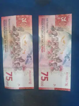 Uang edisi khusus 75000