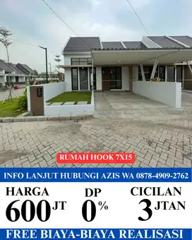 Rumah hook pojok ukuran 7X15 java residence krian sidoarjo
