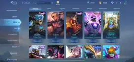 Akun Mobile Legend Skin 200 KOF Gusion Aurora LIMIT DLL