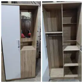 Lemari Pakaian 2 Pintu + Kaca Active Furniture – Anti Rayap & Jamur