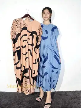 Mutiara Dress - Daster Lowo Motif Batik Bahan Rayon Resleting Depan