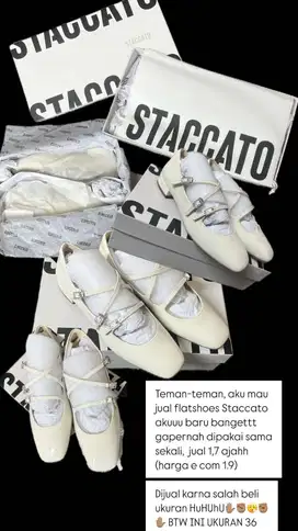 STACCATO FLAT SHOES WIHITE size 36