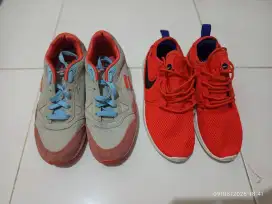 Sepatu running Fila F500 dan Nike roshe two / take all