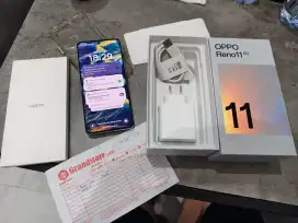 JUAL OPPO RENO 11 EX GARANSI RESMI 8/256 WARNA HIJAU FULLSET