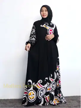 Mutiara Dress - Gamis Rayon Premium Candi Mekar Busui Friendly