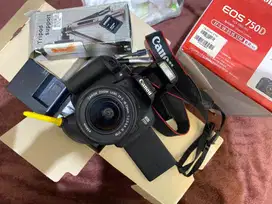 Canon 750D Fullset Tinggal Pakai