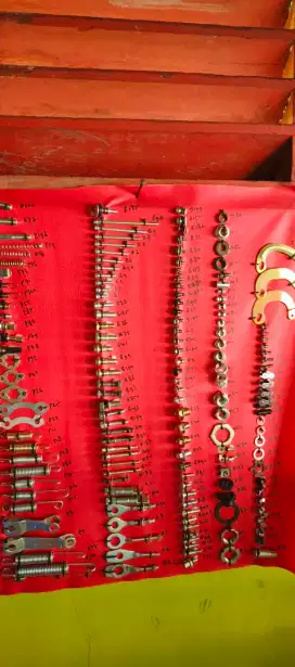 Obral Sperpart Motor Lengkap – Baut, Mur, Ring, Per, Bracket