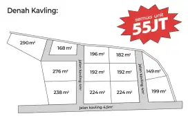 Kapling murah 200m² free SHM