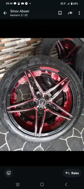 Dijual velg plus BAN R18(ring 18), 225/45, civic, lubang 5