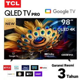 TERMURAH! TCL 98 QLED 4K PRO Google TV 98C655 Dolby Atmos AIPQ MEMC