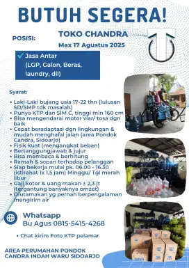 DICARI JASA KIRIM AIR, LPG, LAUNDRY