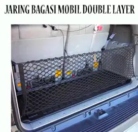 Jaring bagasi mobil double layer kondisi baru