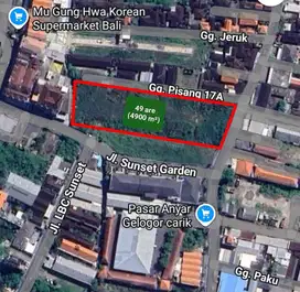 Tanah 49 Are Jalan Utama Glogor Carik Denpasar