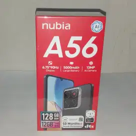 ZTE NUBIA A56 (RAM 4GB + ROM 128 GB) BARU, GARANSI RESMI, SEGEL (BNIB)