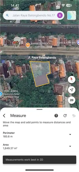 Hitung tanah raya mlirip krian balongbendo dijual