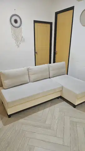 Dijual Sofa Bed L IKEA Cream
