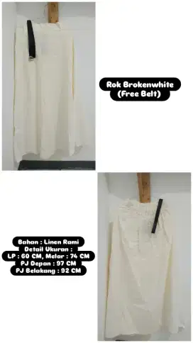 Rok Broken white Polos (Free Belt)