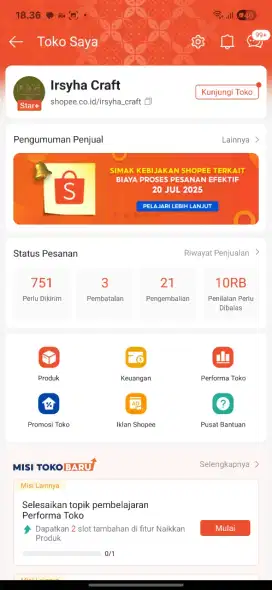 Dibuka loker adm online shop