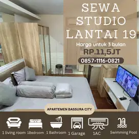 Studio sewa full furnished atas mall apartemen bassura city