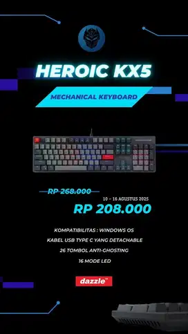 Rexus Keyboard Gaming Heroic KX5