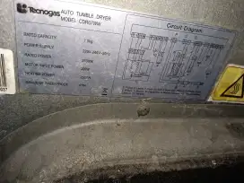Pengering baju tegnogas 7kg listrik