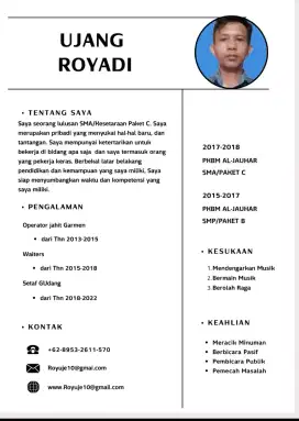 Kerja apa aja insa allah amanah