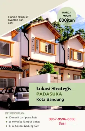 Jual Rumah PROMO HARGA PERDANA di PADASUKA Cicaheum Bandung 675 jutaan