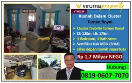 VTH0136 - Rumah Cluster Taman Royal, Cluster Terbaik