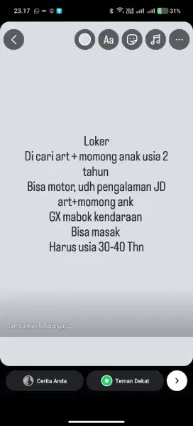 Cari art+ momong anak