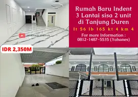 Rumah Baru Tanjung Duren akses jalan 2 mobil