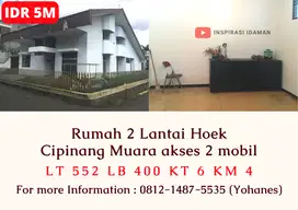 Rumah Hoek Cipinang Muara akses 2 mobil
