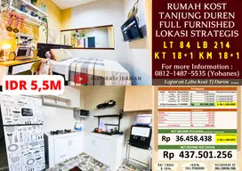 Rumah Kost Tanjung Duren Full Furnished Lokasi Strategis
