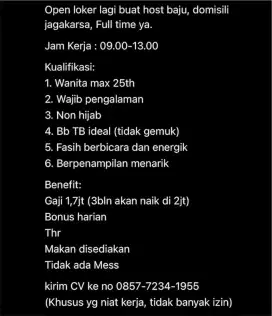 HOST LIVE FULL TIME