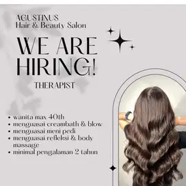 LOWONGAN KERJA THERAPIS SALON