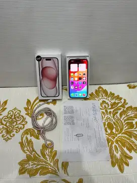 iPhone 15 Pink 128GB Ex IBOX Second Mulus Fullset Original