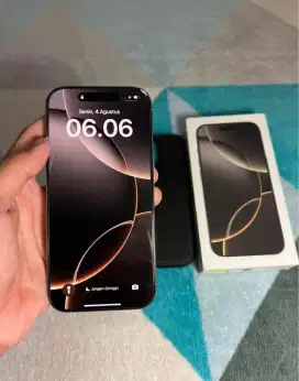 IPHONE 16 pro 128 gb mulusss like new garansi on 23 mei 2026