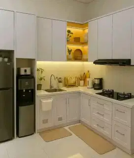 Lemari pakaian kitchenset dan interior minimalis