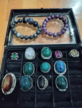 Akik Bacan Kristal, Yakut langka pelangi,Yellow Safir,Ruby Rose dll