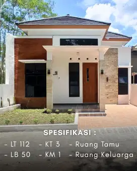 Indent CUMA 3 bulan! Hunian dekat Pemda Sleman bebas pilih desain