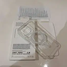 clear case magsafe iphone 15 pro max original masih bening