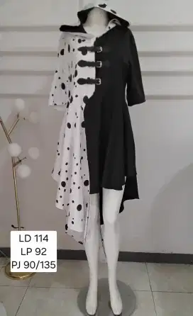 Dress terusan kombinasi hoodie preloved