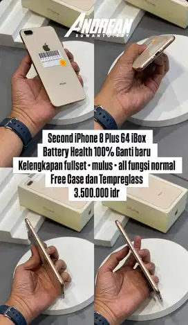 Secoond Iphone 8 plus 64 gb ibox