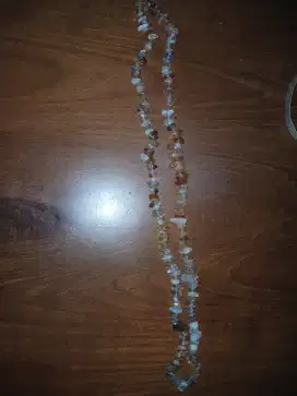 Kalung batu alam warna mix coklat cantik