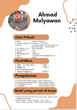 Sedang Mencari Pekerjaan Sebagai Driver